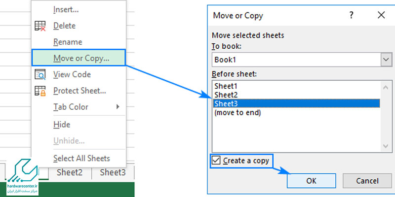 استفاده از Move or Copy